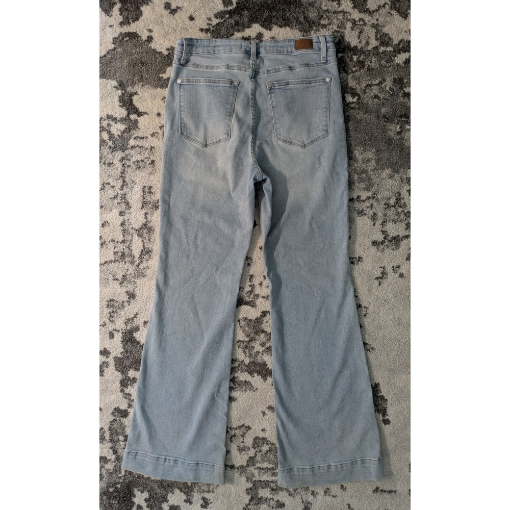 Judy Blue Women Jeans 11/30 Wide Leg Fit Light Wash 90s High Rise Stretch - Picture 4 of 10